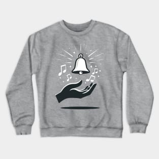 Hand Bell Icon Logo for handbell ringers Crewneck Sweatshirt